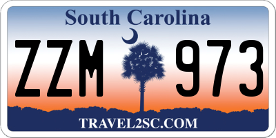 SC license plate ZZM973