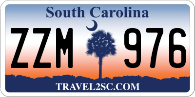 SC license plate ZZM976