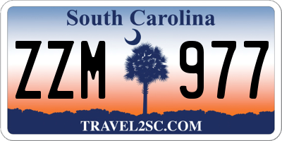 SC license plate ZZM977