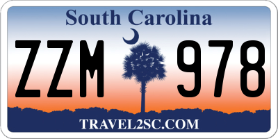 SC license plate ZZM978