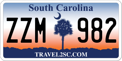 SC license plate ZZM982