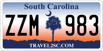 SC license plate ZZM983