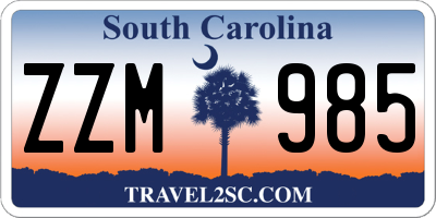 SC license plate ZZM985
