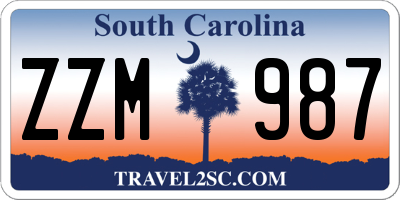 SC license plate ZZM987