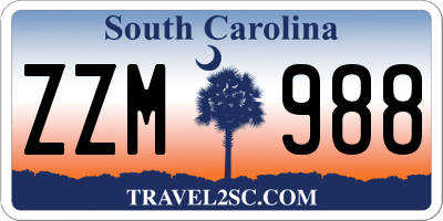 SC license plate ZZM988
