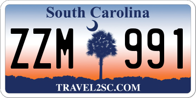SC license plate ZZM991