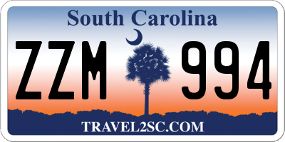 SC license plate ZZM994