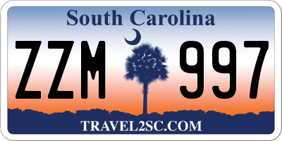 SC license plate ZZM997