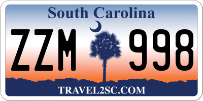 SC license plate ZZM998