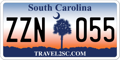 SC license plate ZZN055