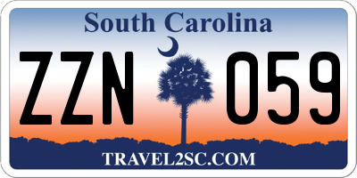 SC license plate ZZN059
