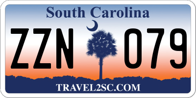 SC license plate ZZN079