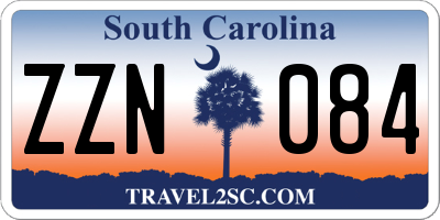 SC license plate ZZN084
