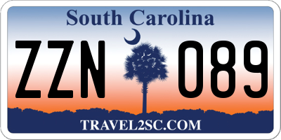 SC license plate ZZN089