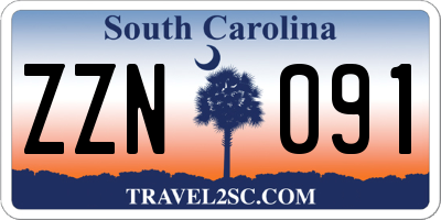 SC license plate ZZN091