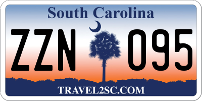 SC license plate ZZN095