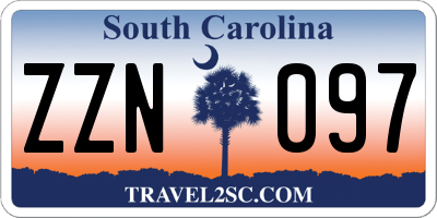 SC license plate ZZN097