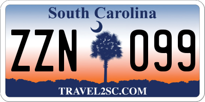 SC license plate ZZN099