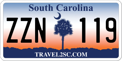 SC license plate ZZN119