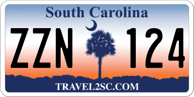 SC license plate ZZN124