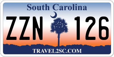 SC license plate ZZN126