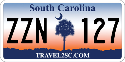 SC license plate ZZN127