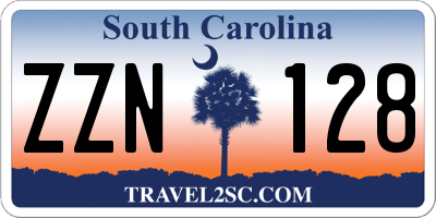 SC license plate ZZN128