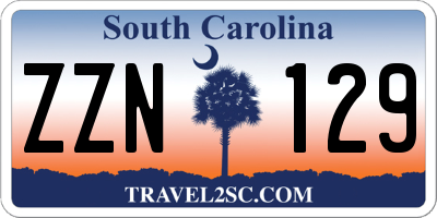 SC license plate ZZN129