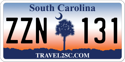 SC license plate ZZN131