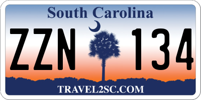 SC license plate ZZN134