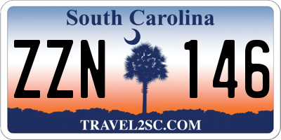 SC license plate ZZN146