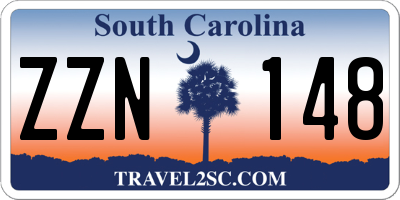 SC license plate ZZN148