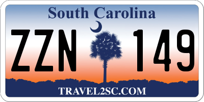 SC license plate ZZN149