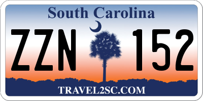 SC license plate ZZN152