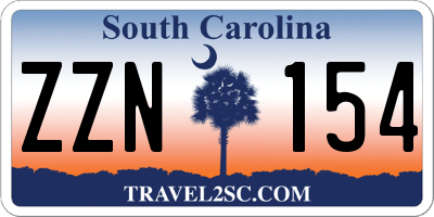 SC license plate ZZN154