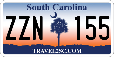 SC license plate ZZN155