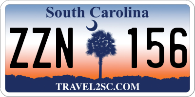 SC license plate ZZN156