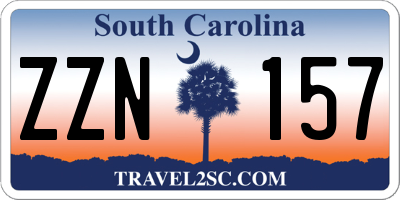 SC license plate ZZN157