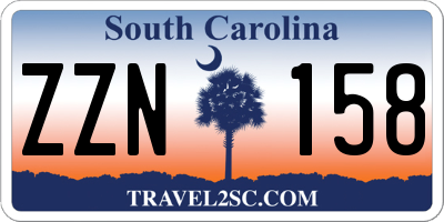 SC license plate ZZN158