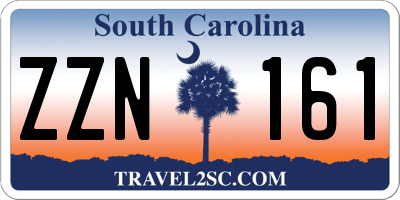 SC license plate ZZN161
