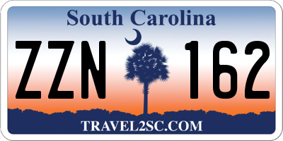 SC license plate ZZN162