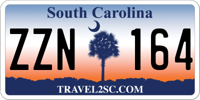 SC license plate ZZN164