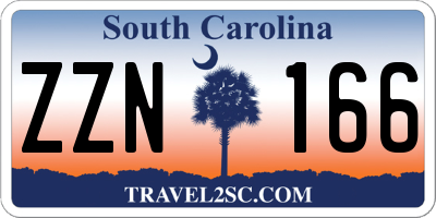 SC license plate ZZN166