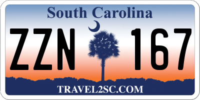 SC license plate ZZN167