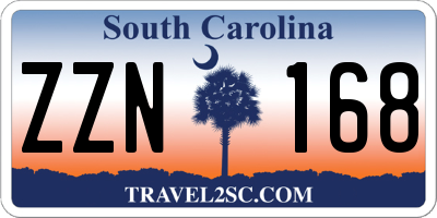 SC license plate ZZN168