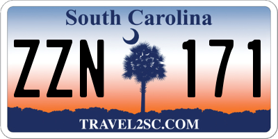 SC license plate ZZN171