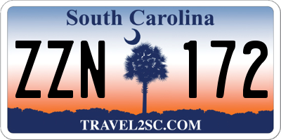 SC license plate ZZN172