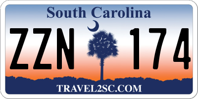 SC license plate ZZN174