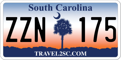 SC license plate ZZN175