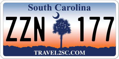 SC license plate ZZN177